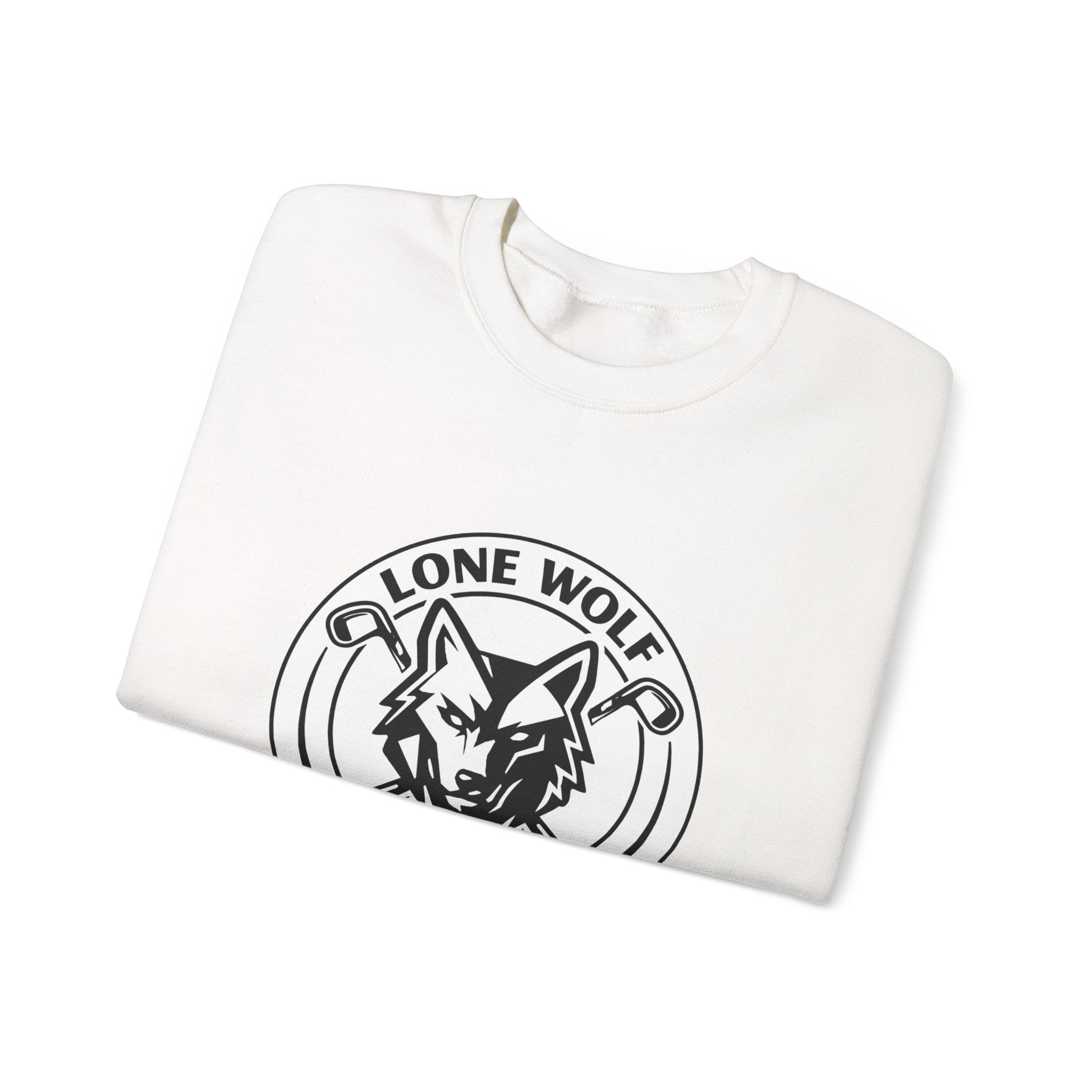 Lone Wolf Links Crewneck Sweatshirt - Unisex Golf Club Logo Pullover