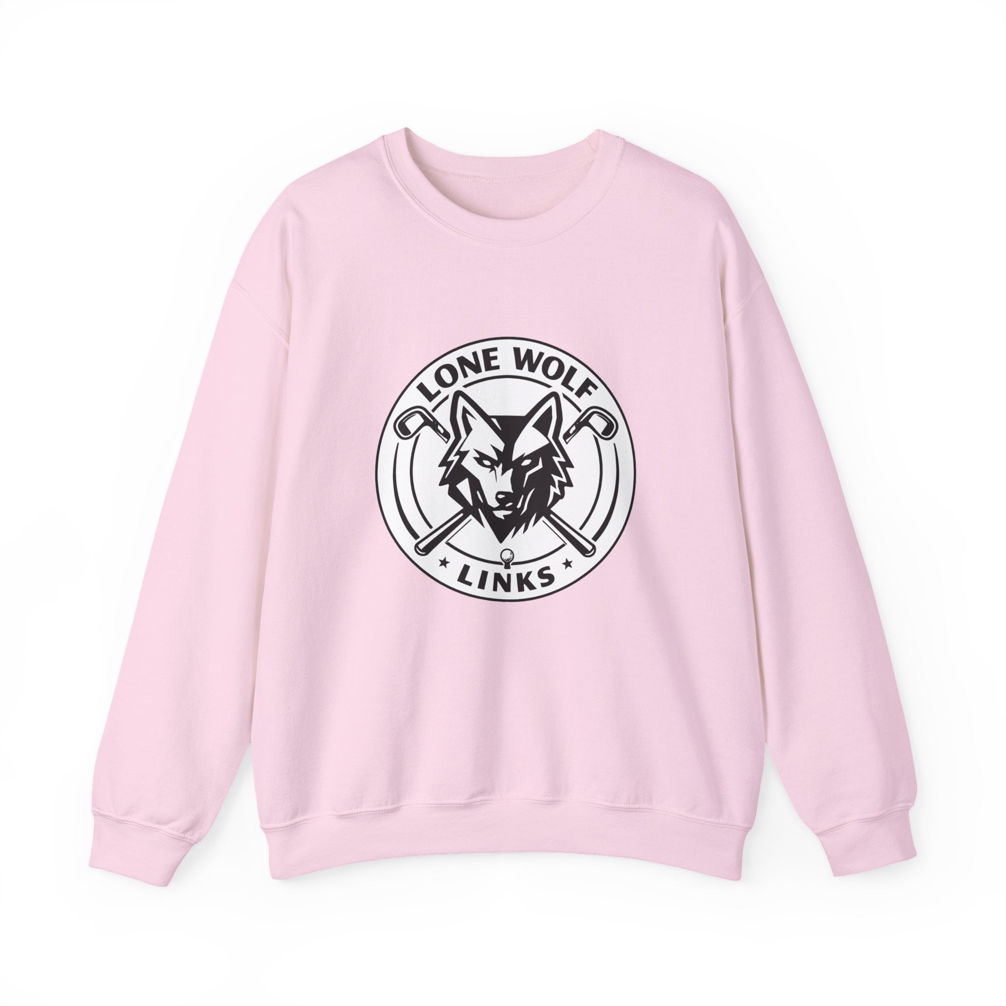 Lone Wolf Links Crewneck Sweatshirt - Unisex Golf Club Logo Pullover