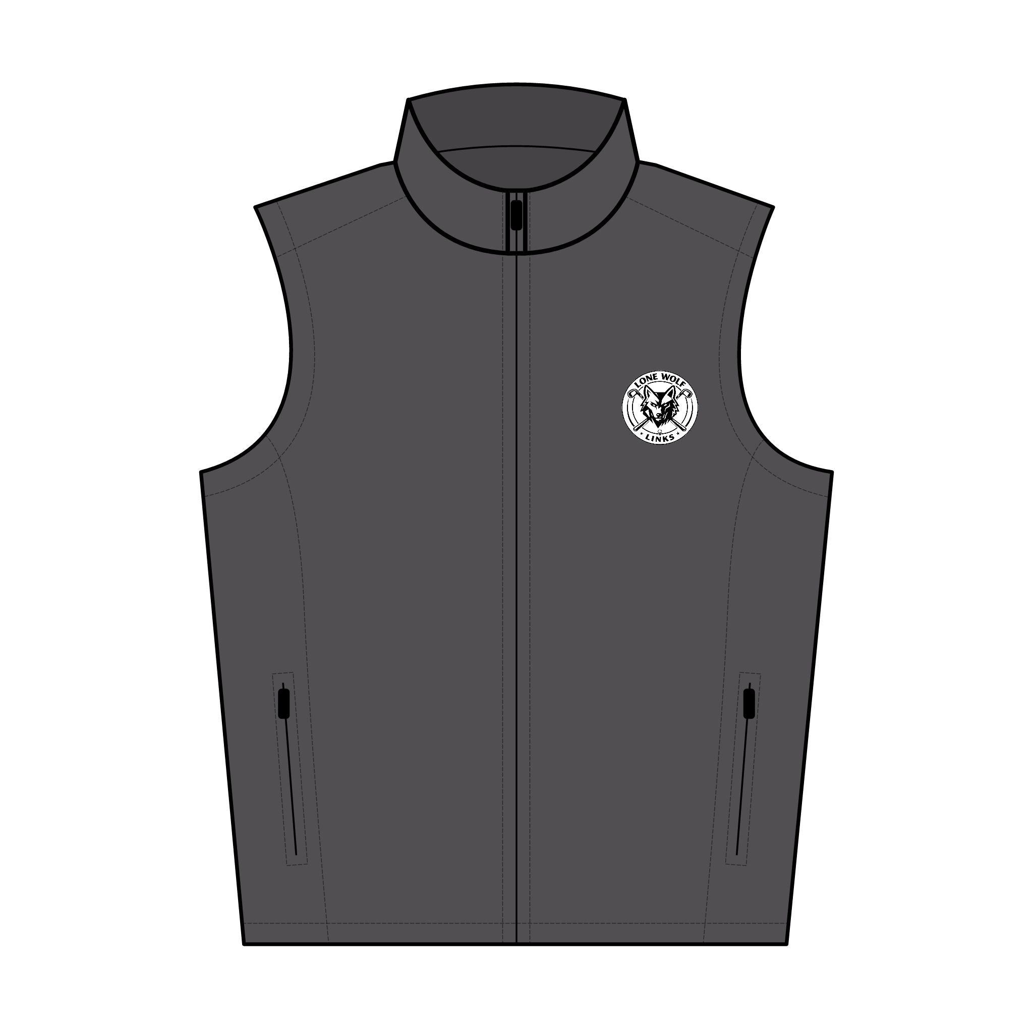 Embroidered Core Soft Shell Vest - Men’s Golf Lightweight Windproof Vest