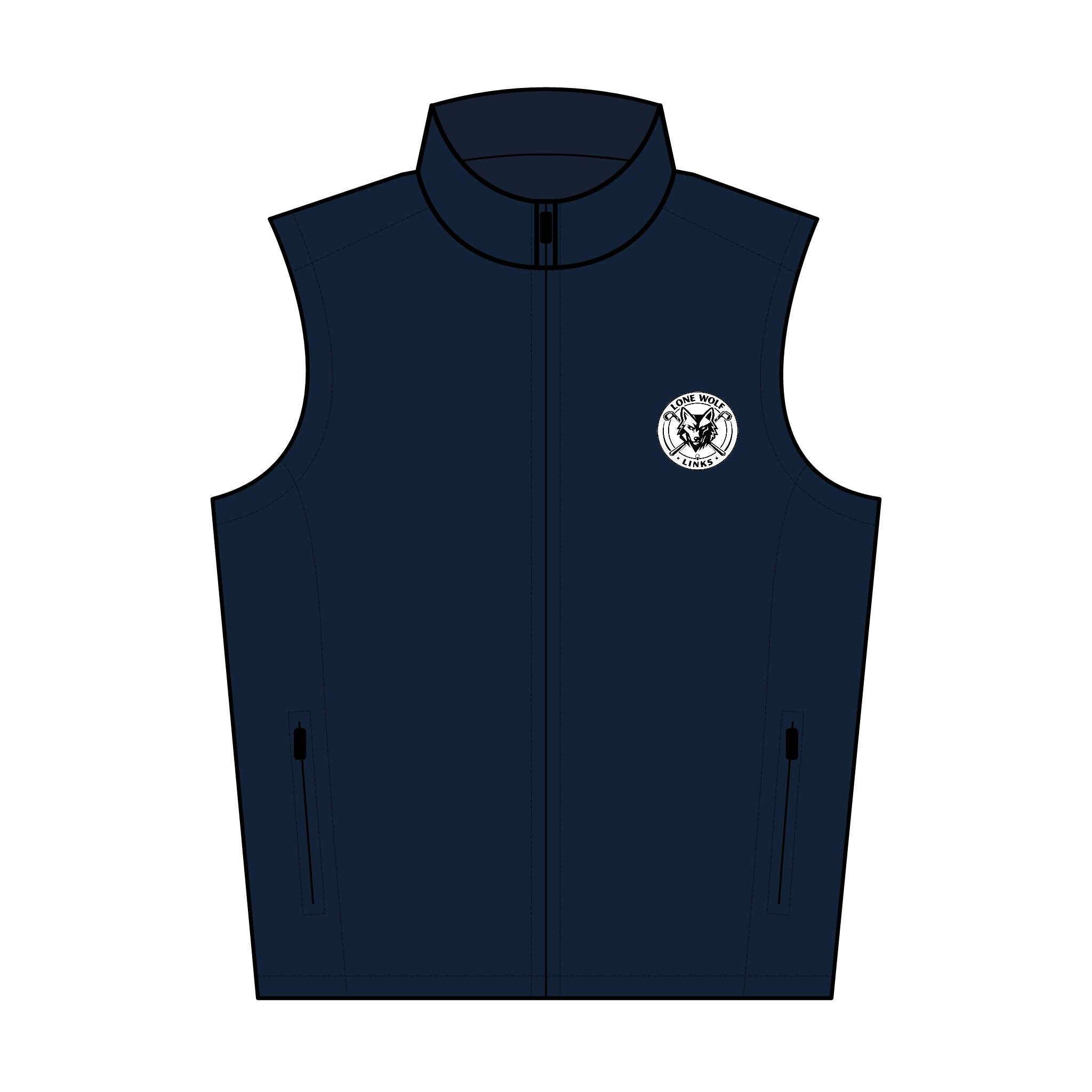 Embroidered Core Soft Shell Vest - Men’s Golf Lightweight Windproof Vest