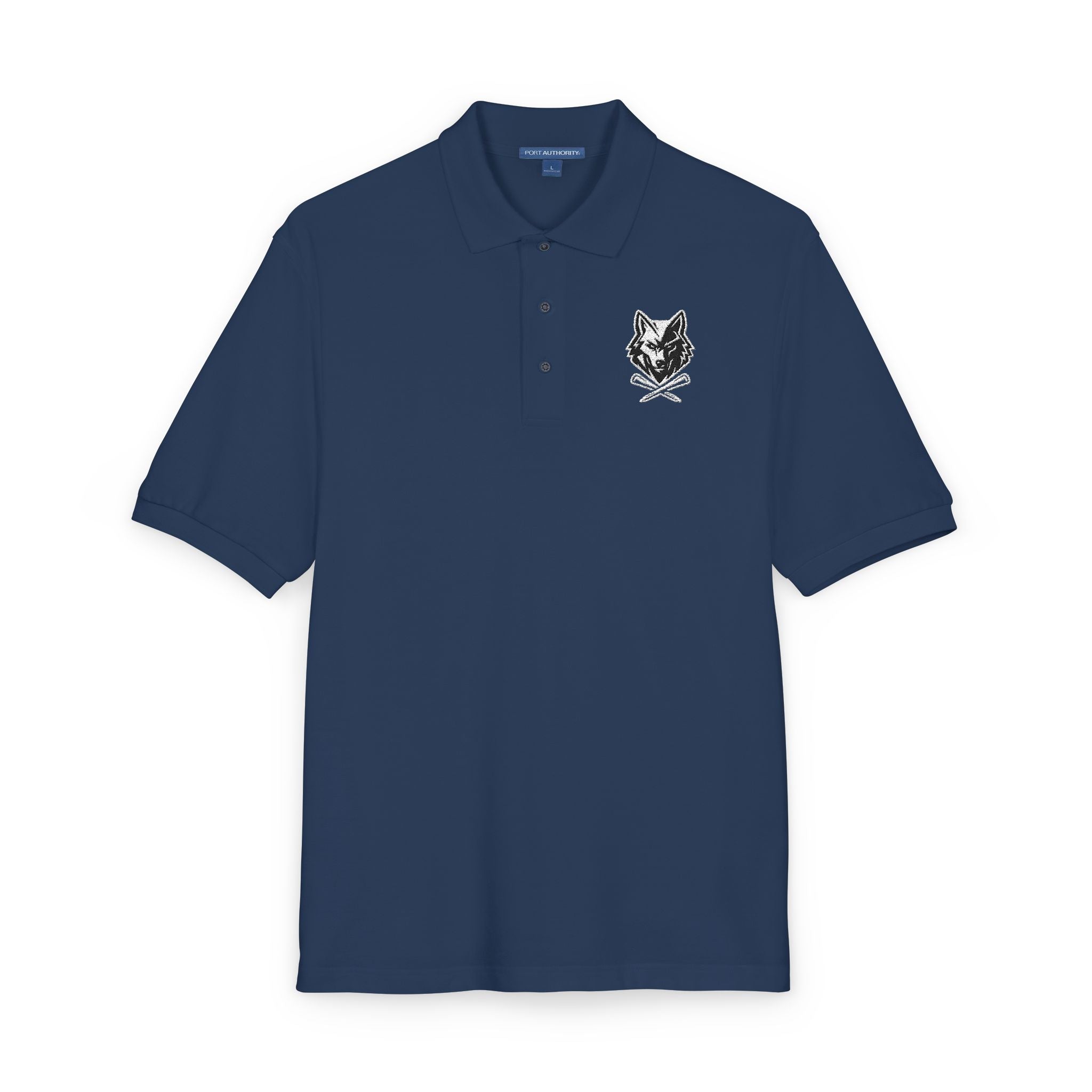 Embroidered Unisex Wolf & Tees Polo Shirt - Casual Golf Wear