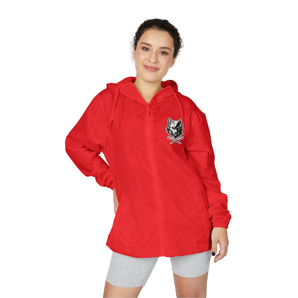 Windbreaker Jacket (Unisex) - Wolf With Clubs Chest Logo