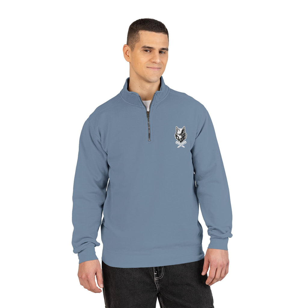 Wolf & Crossed Tee Quarter-Zip Unisex Sweatshirt