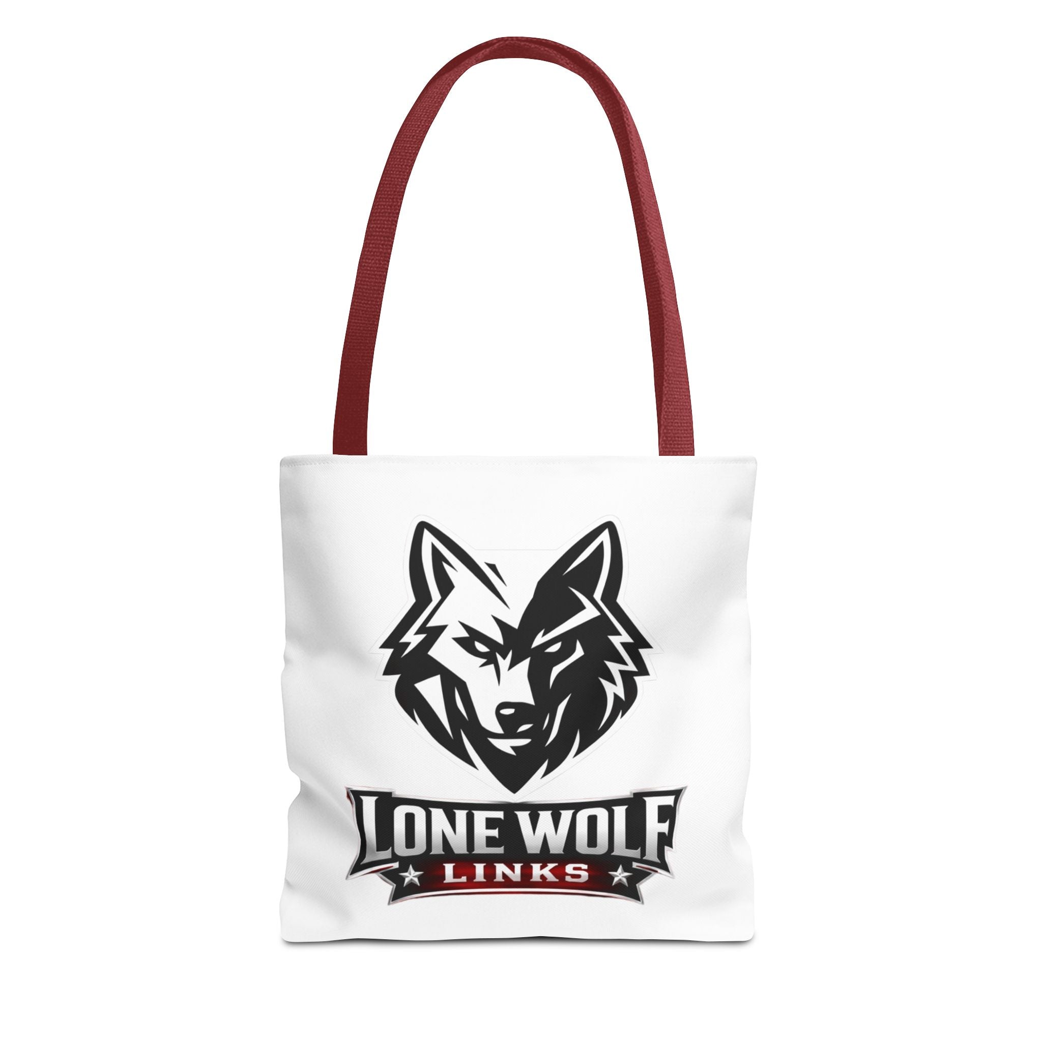 Lone Wolf Links Golf Tote Bag - Logo Canvas Carryall for Golfers