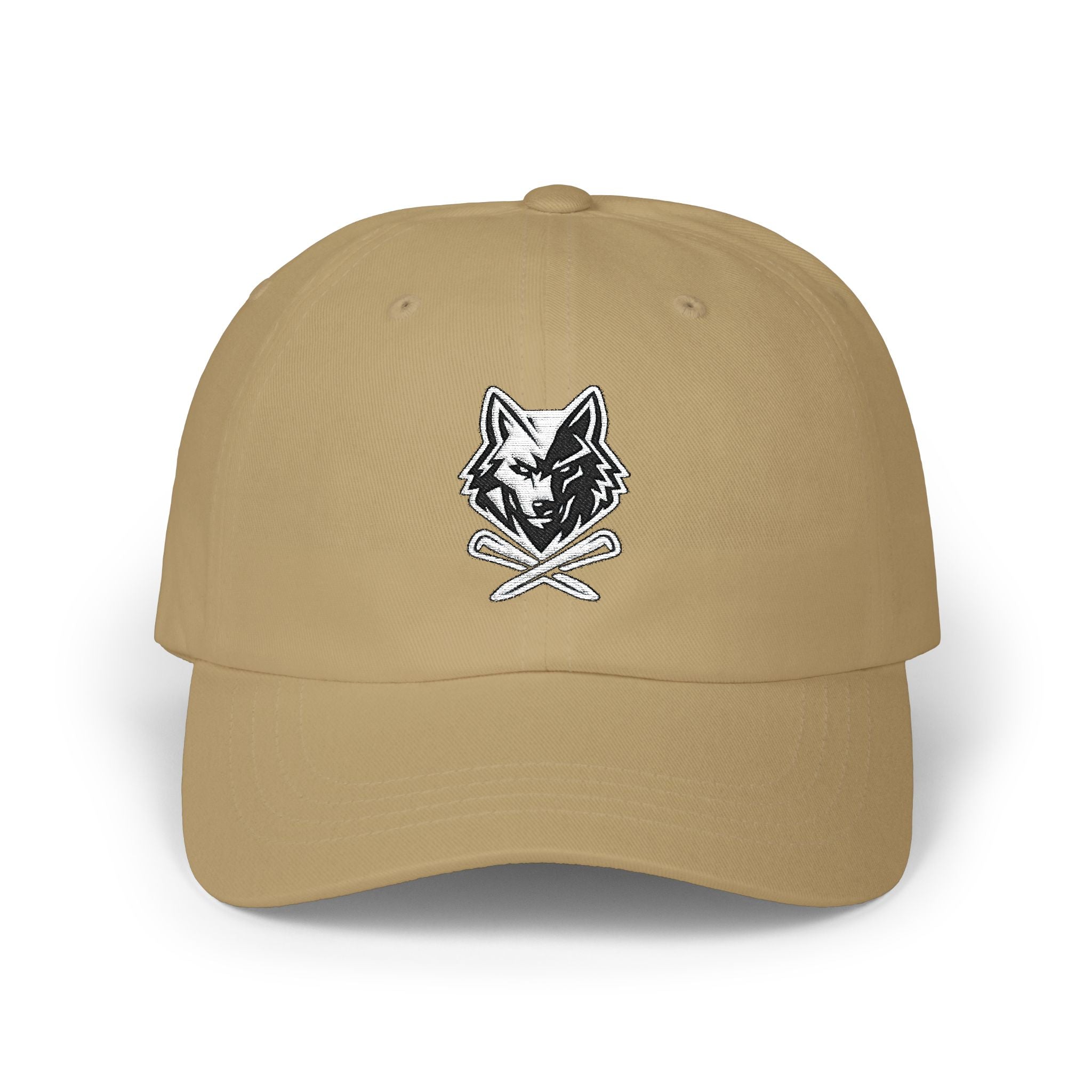 Wolf & Crossed Golf Tees Dad Cap - Vintage Golf Fox Hat