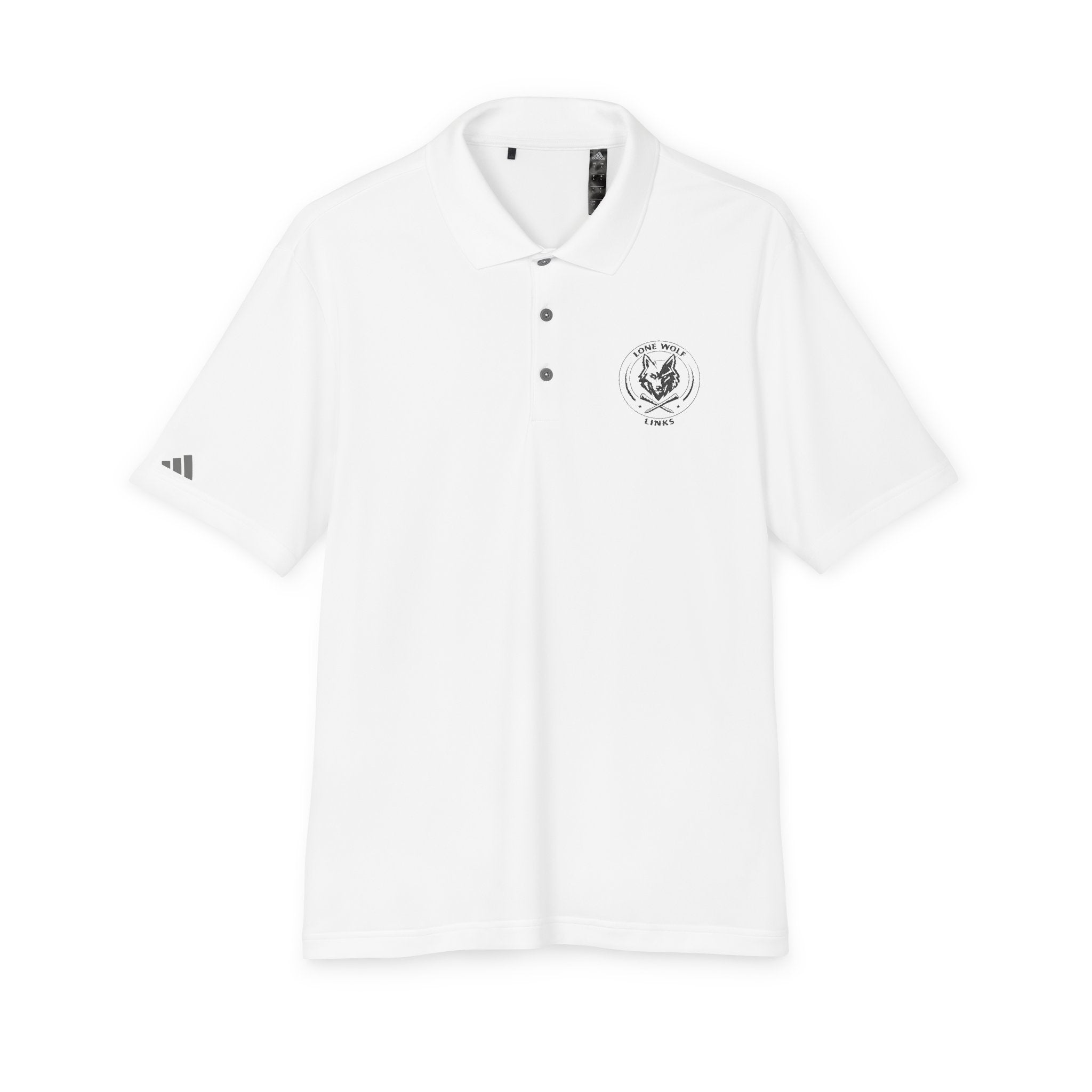 Unisex Performance Polo - Wolf with Crossed Tees
