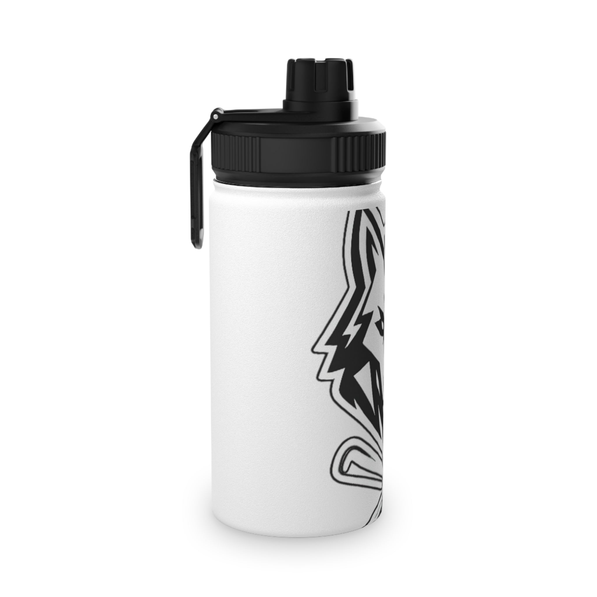 Wolf Logo Stainless Steel Water Bottle - Sports Lid, Insulated Sports Bottle
