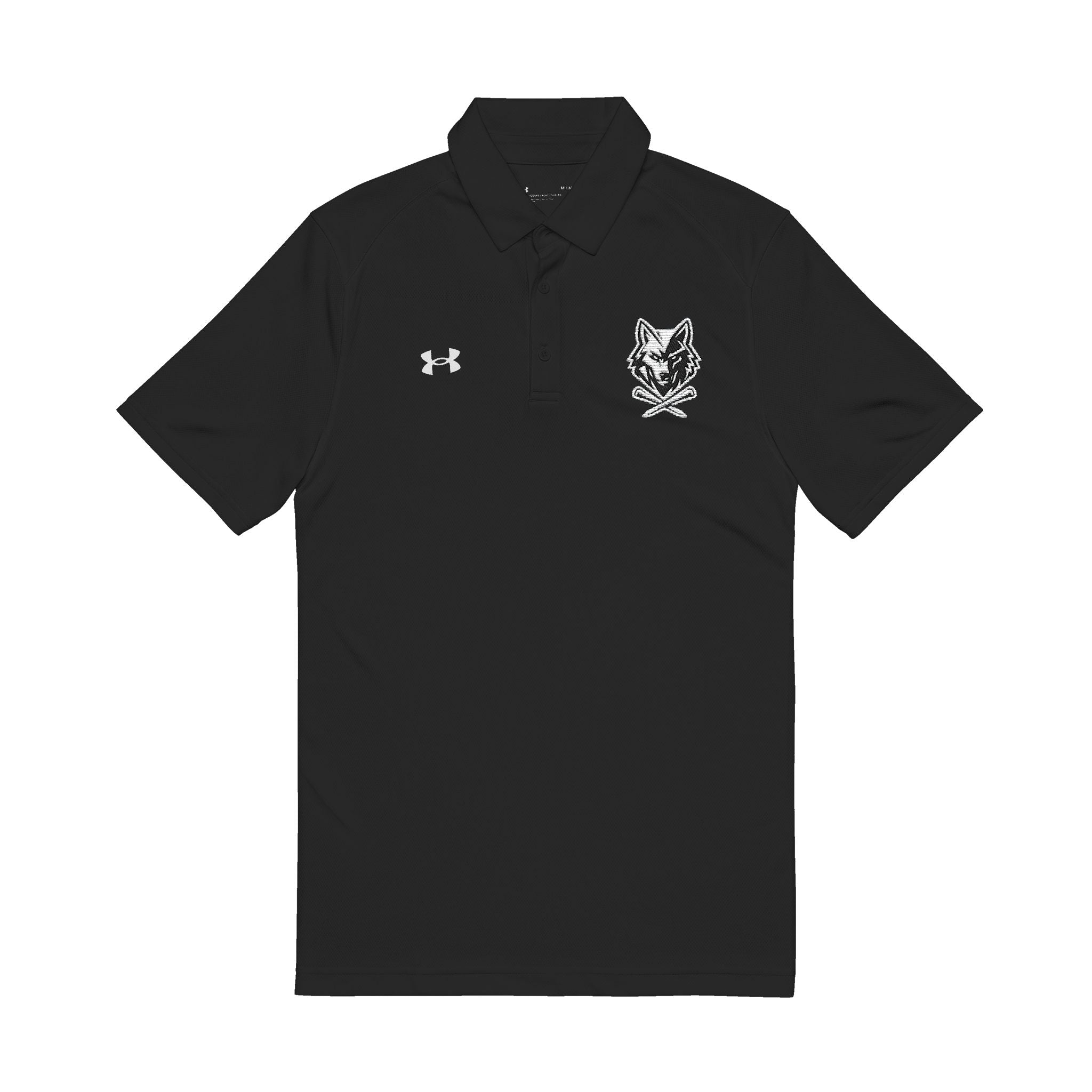 Embroidered Wolf & Crossed Tees Polo - Men's Performance Polo