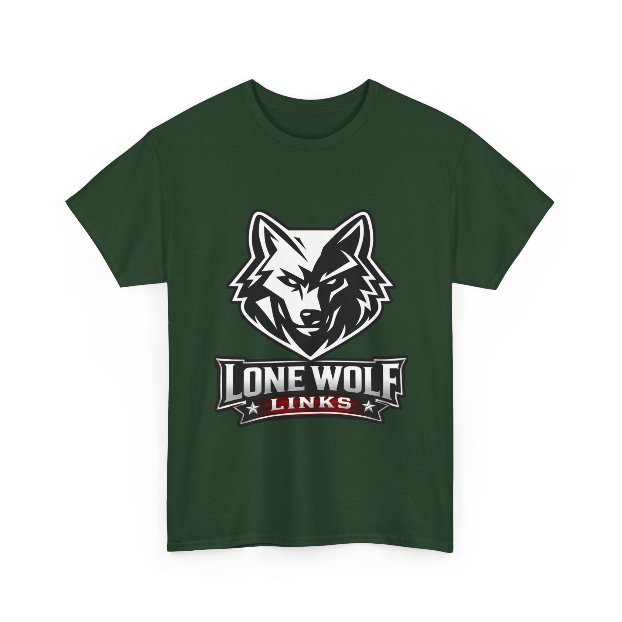 Lone Wolf Golf Unisex T-Shirt Dark Colors - 'Lone Wolf Links' Logo Tee