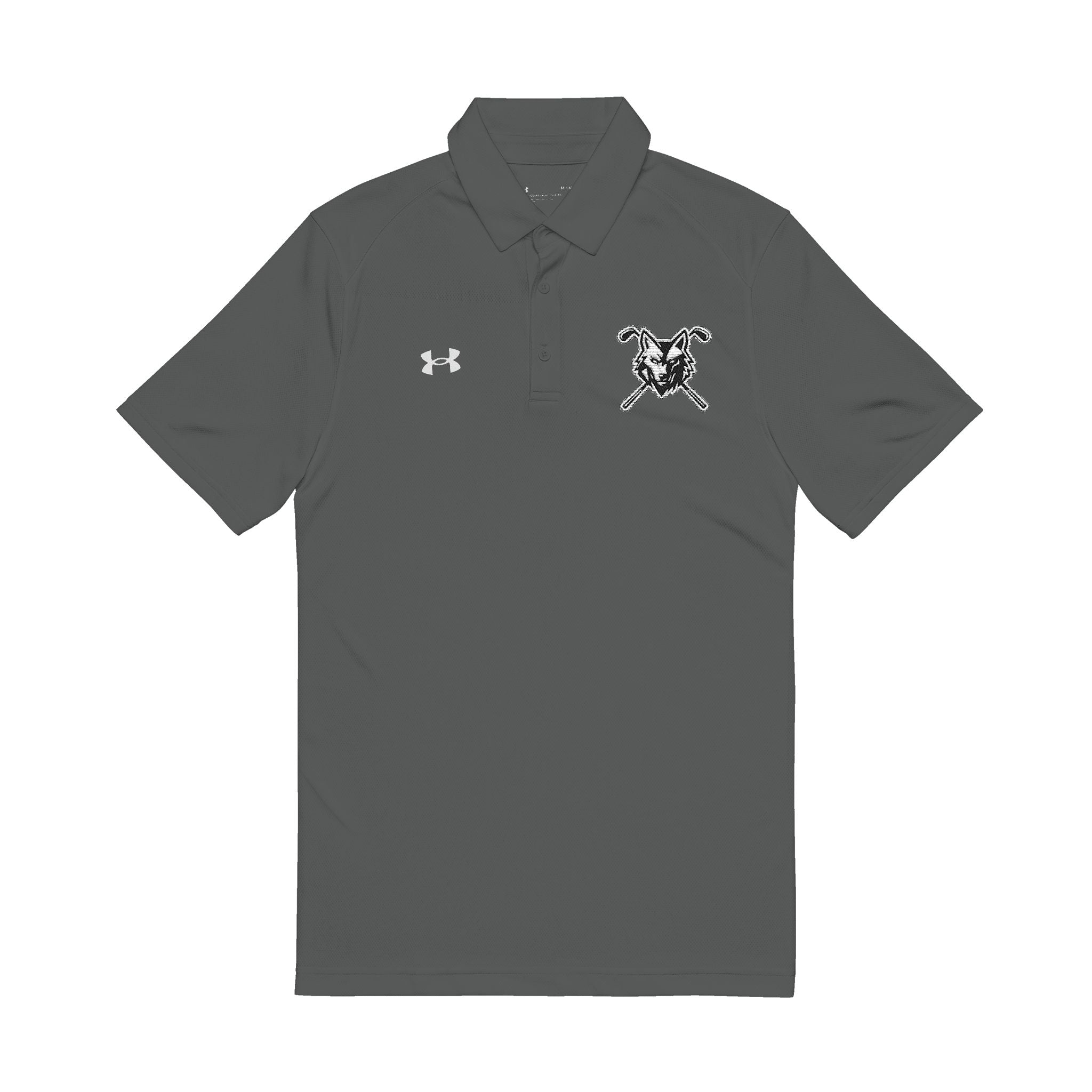 Embroidered Wolf & Crossed Clubs Polo - Men's Performance Polo