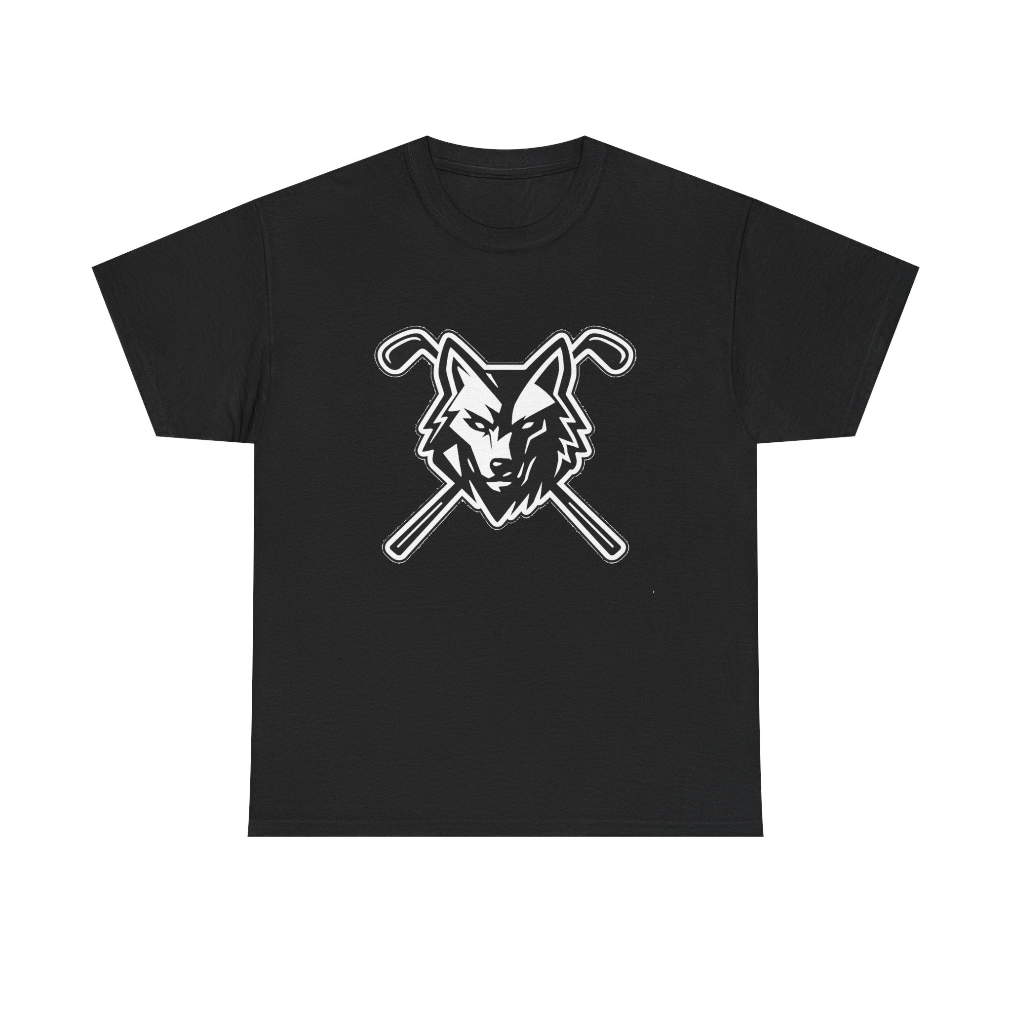 Wolf With Crossing Clubs Logo Unisex Tee - Dark Colors