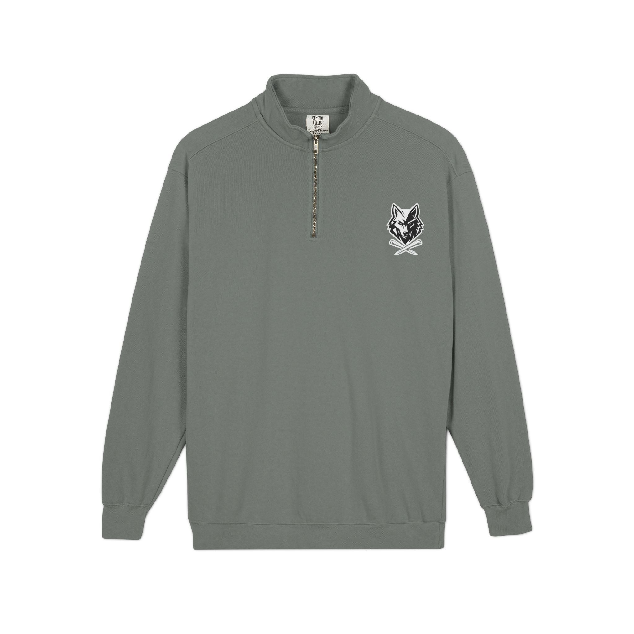 Wolf & Crossed Tee Quarter-Zip Unisex Sweatshirt