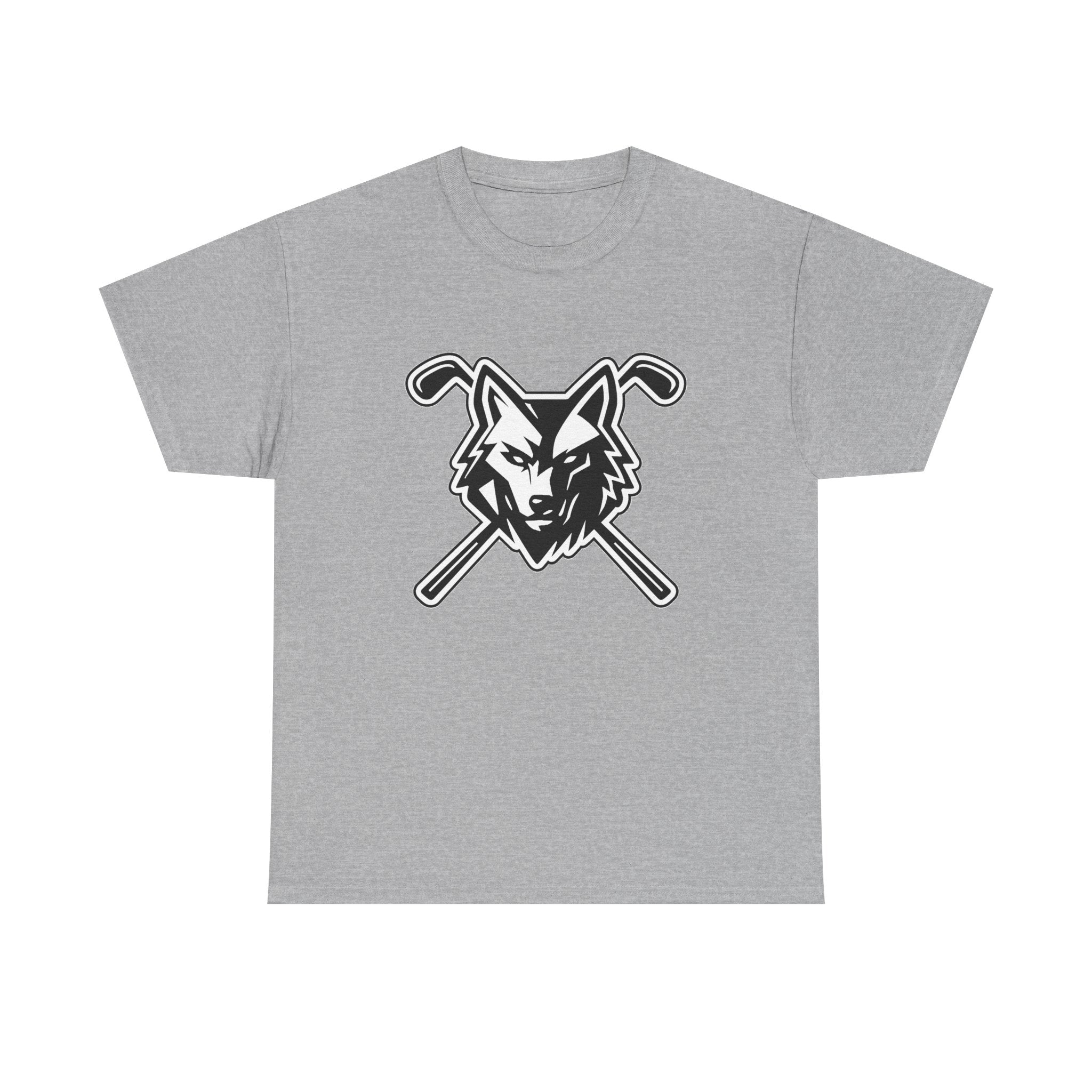 Wolf With Crossing Clubs Logo Unisex Tee - Dark Colors