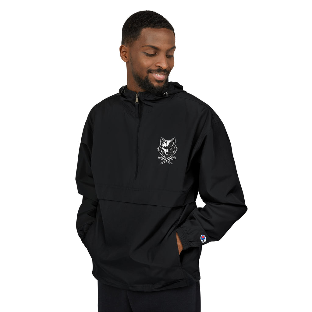 Champion Packable Anorak Jacket - Wolf with Crossed Tees