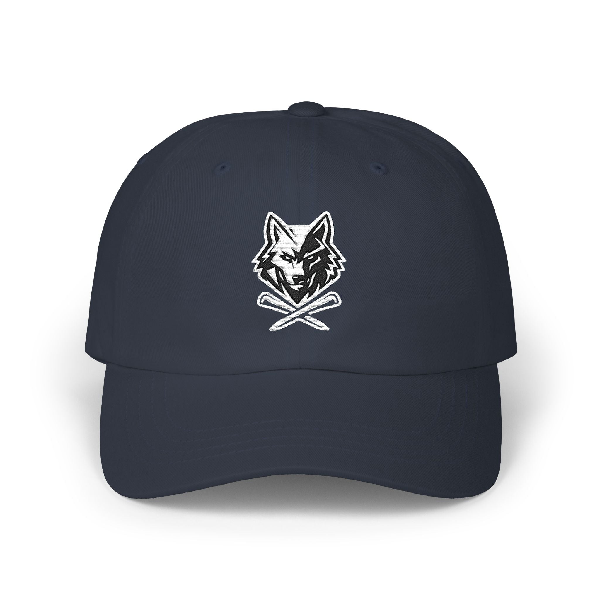 Dad Cap with Crossed Tees Wolf Patch - Golf Hat