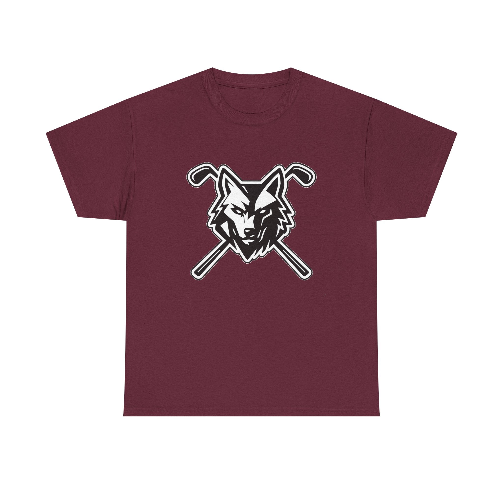 Wolf With Crossing Clubs Logo Unisex Tee - Dark Colors