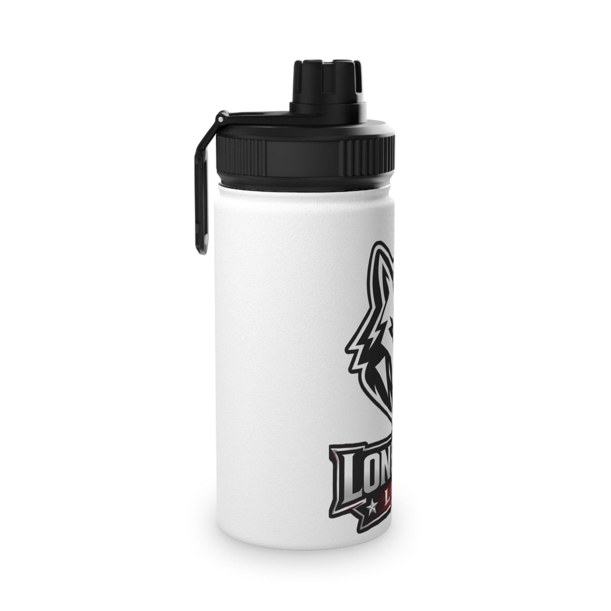 Lone Wolf Sports Stainless Steel Water Bottle - Insulated Athletic Bottle with Sports Lid