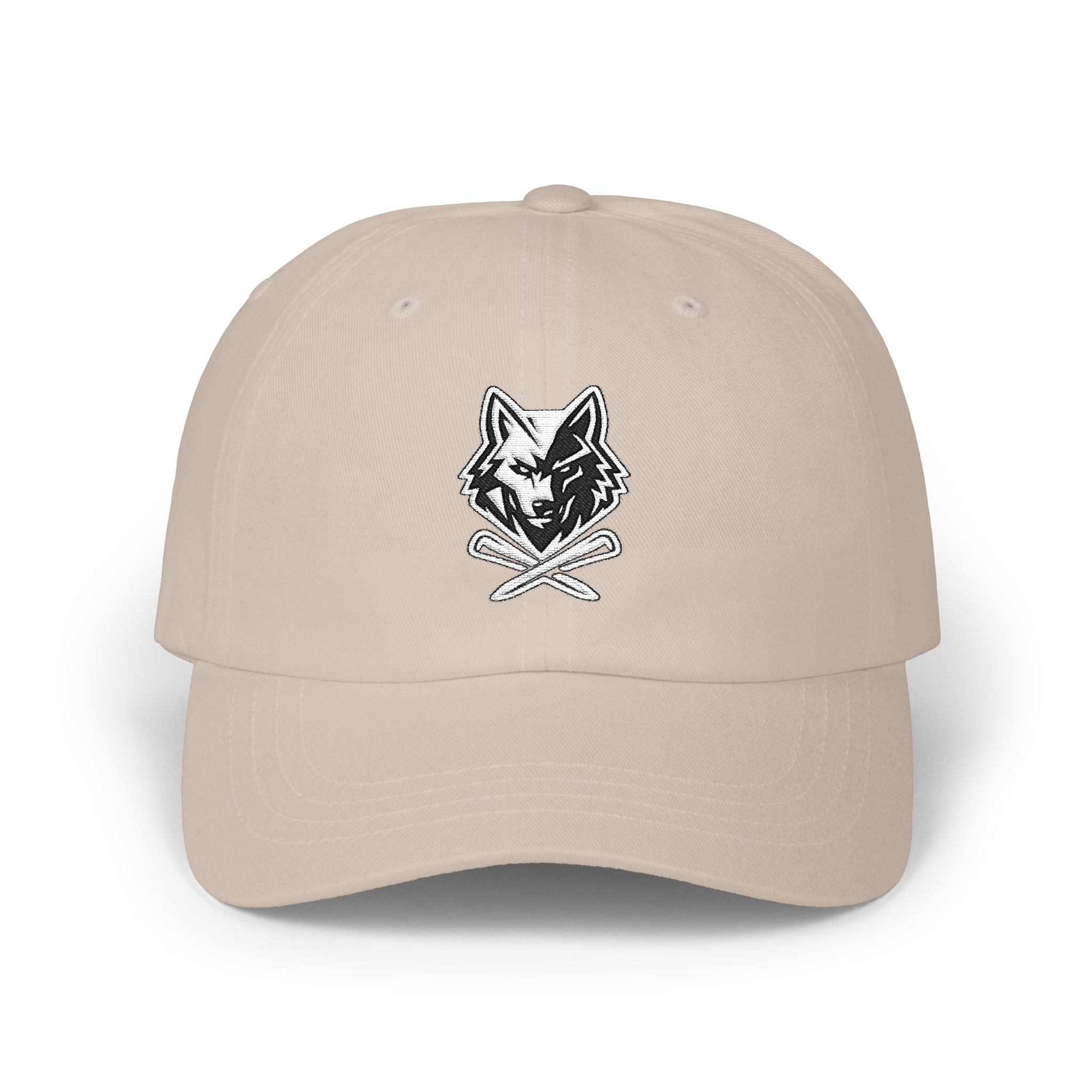 Wolf & Crossed Golf Tees Dad Cap - Vintage Golf Fox Hat