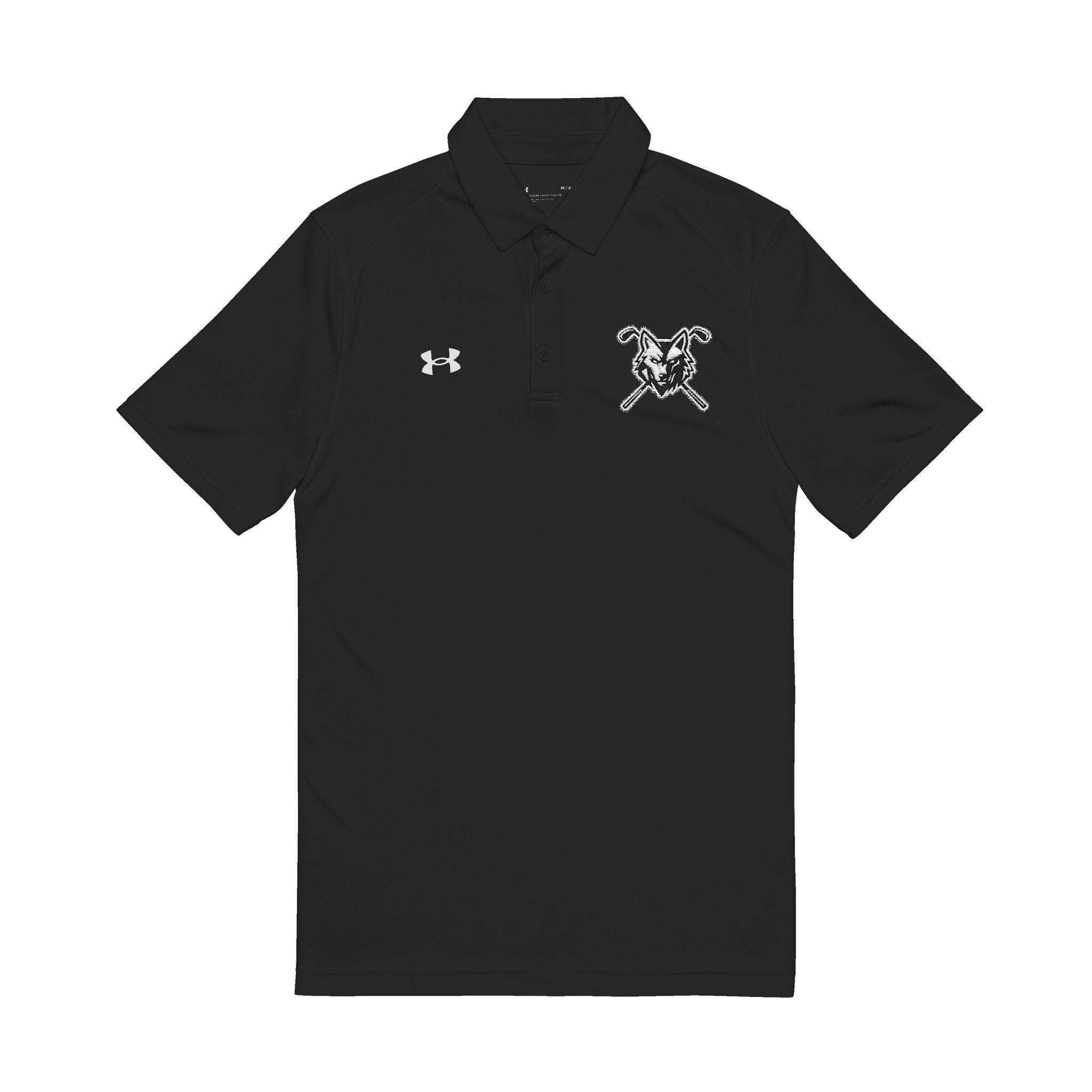 Embroidered Wolf & Crossed Clubs Polo - Men's Performance Polo