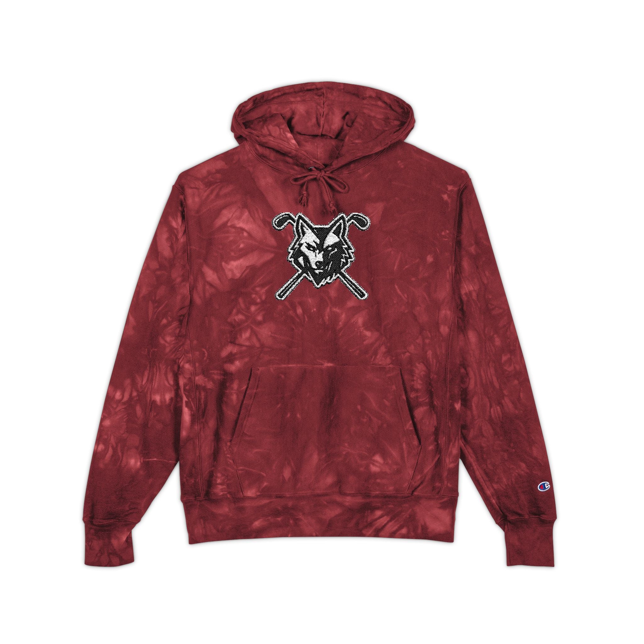 Unisex Tie-Dye Wolf & Crossed Clubs Hoodie