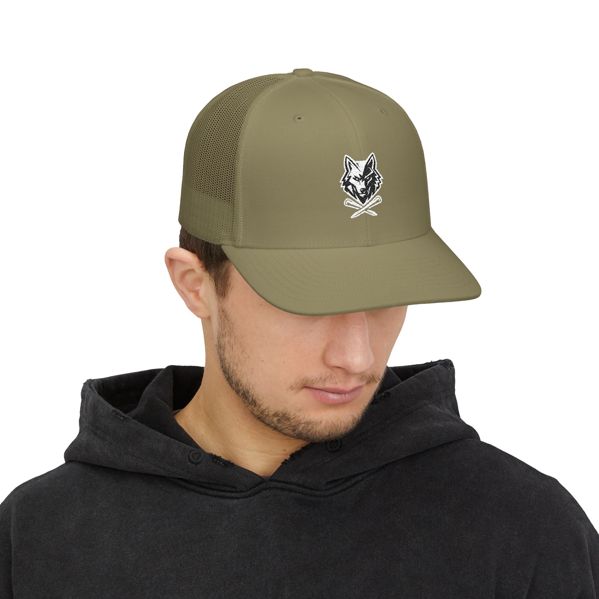 Trucker Hat - Lone Wolf Links with Crossed Tees Embroidered Snapback