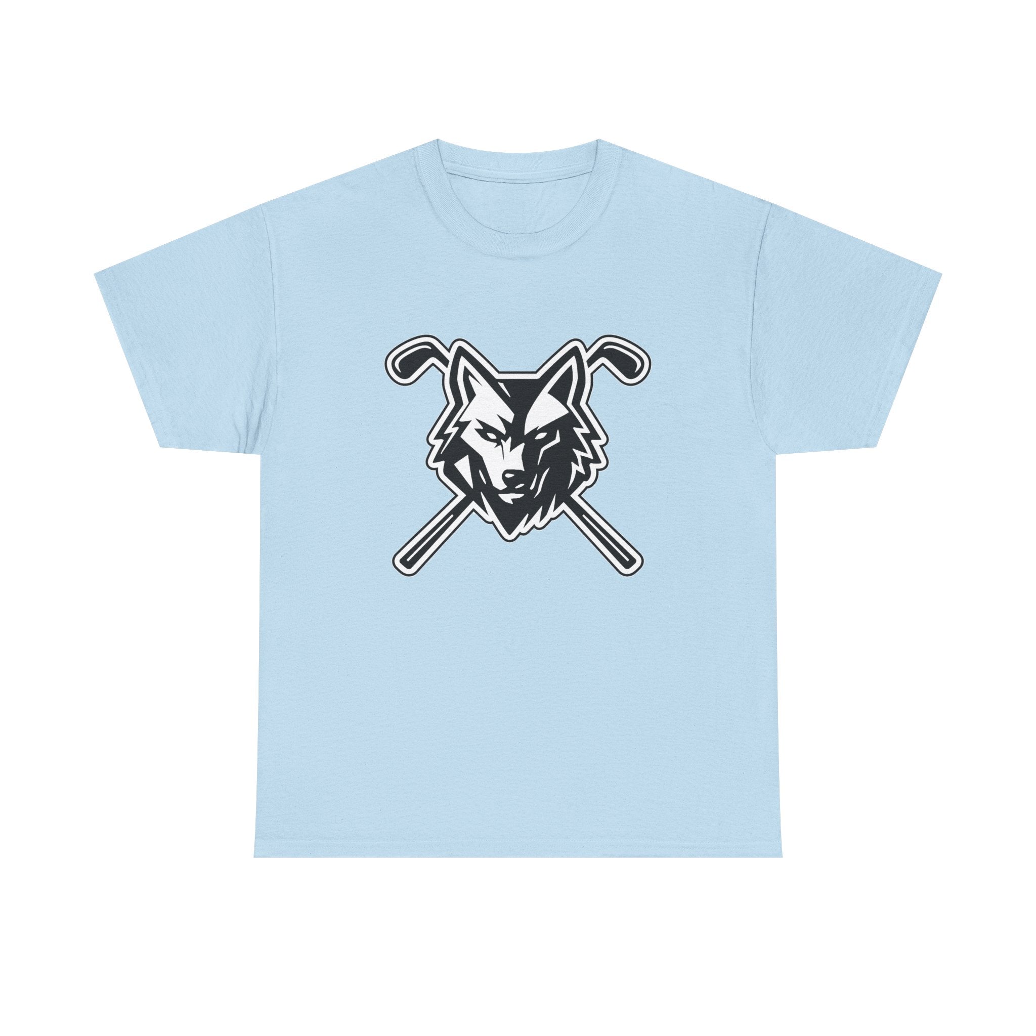 Wolf With Crossing Clubs Unisex T-Shirt - Light Colors