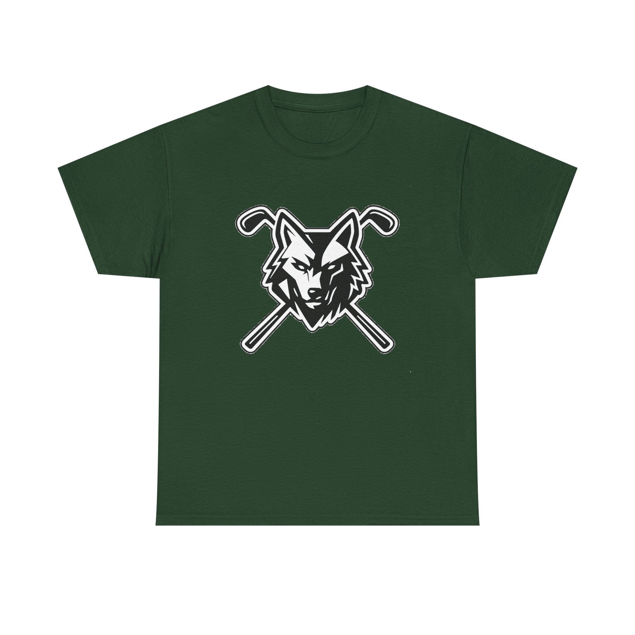 Wolf With Crossing Clubs Logo Unisex Tee - Dark Colors