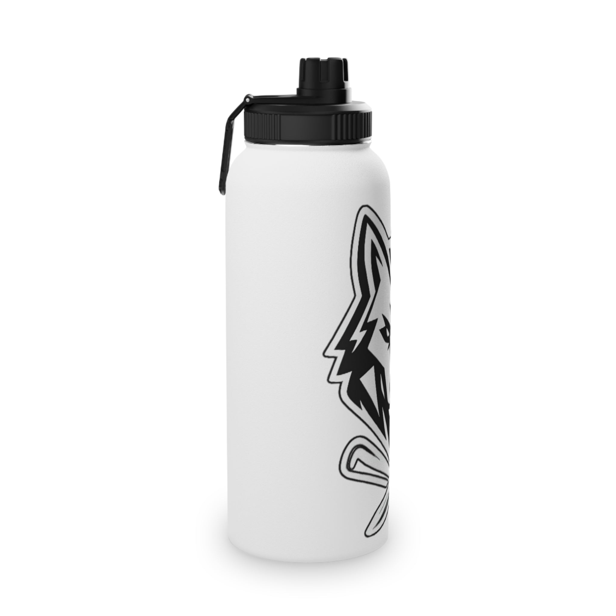 Wolf Logo Stainless Steel Water Bottle - Sports Lid, Insulated Sports Bottle