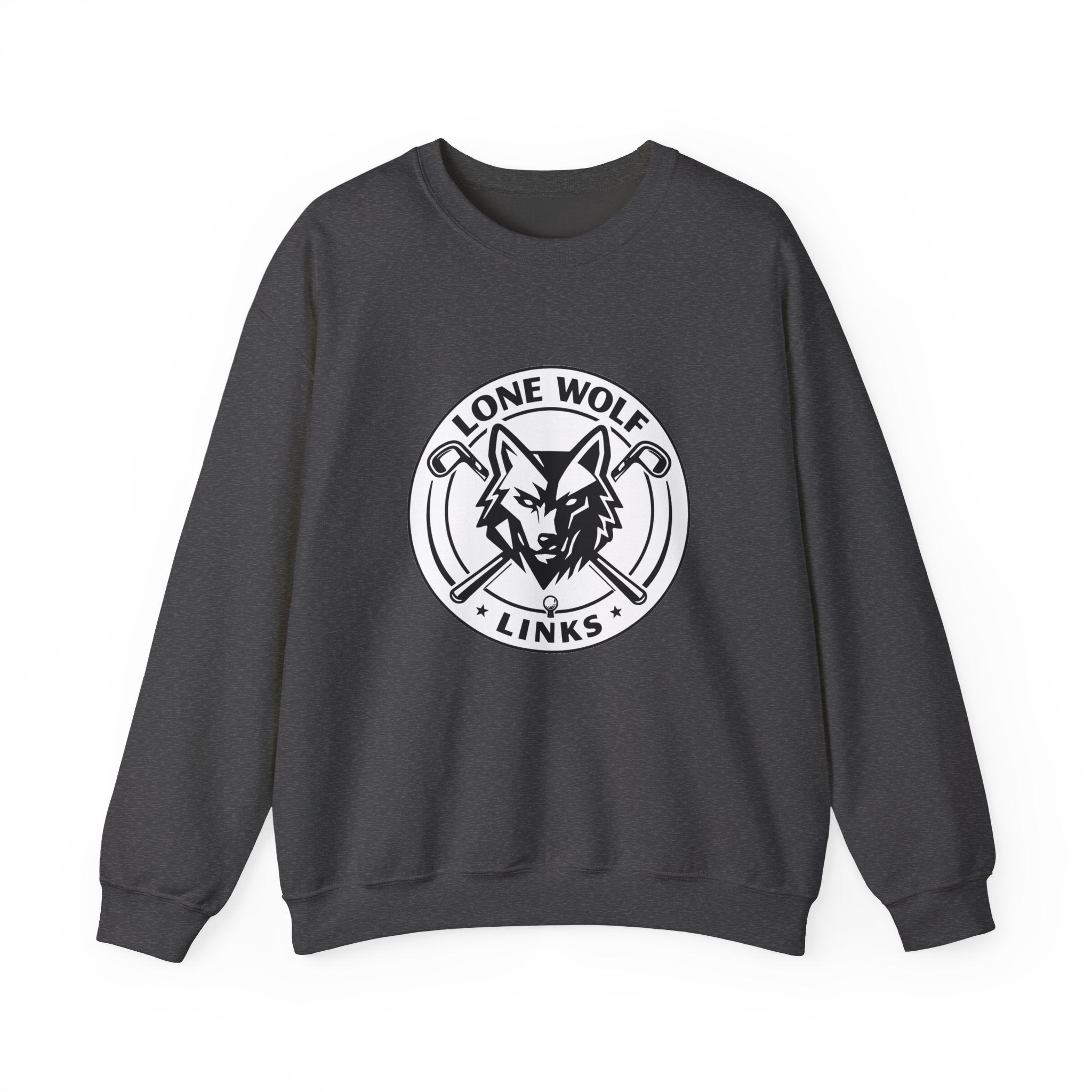 Lone Wolf Links Crewneck Sweatshirt - Unisex Golf Club Logo Pullover