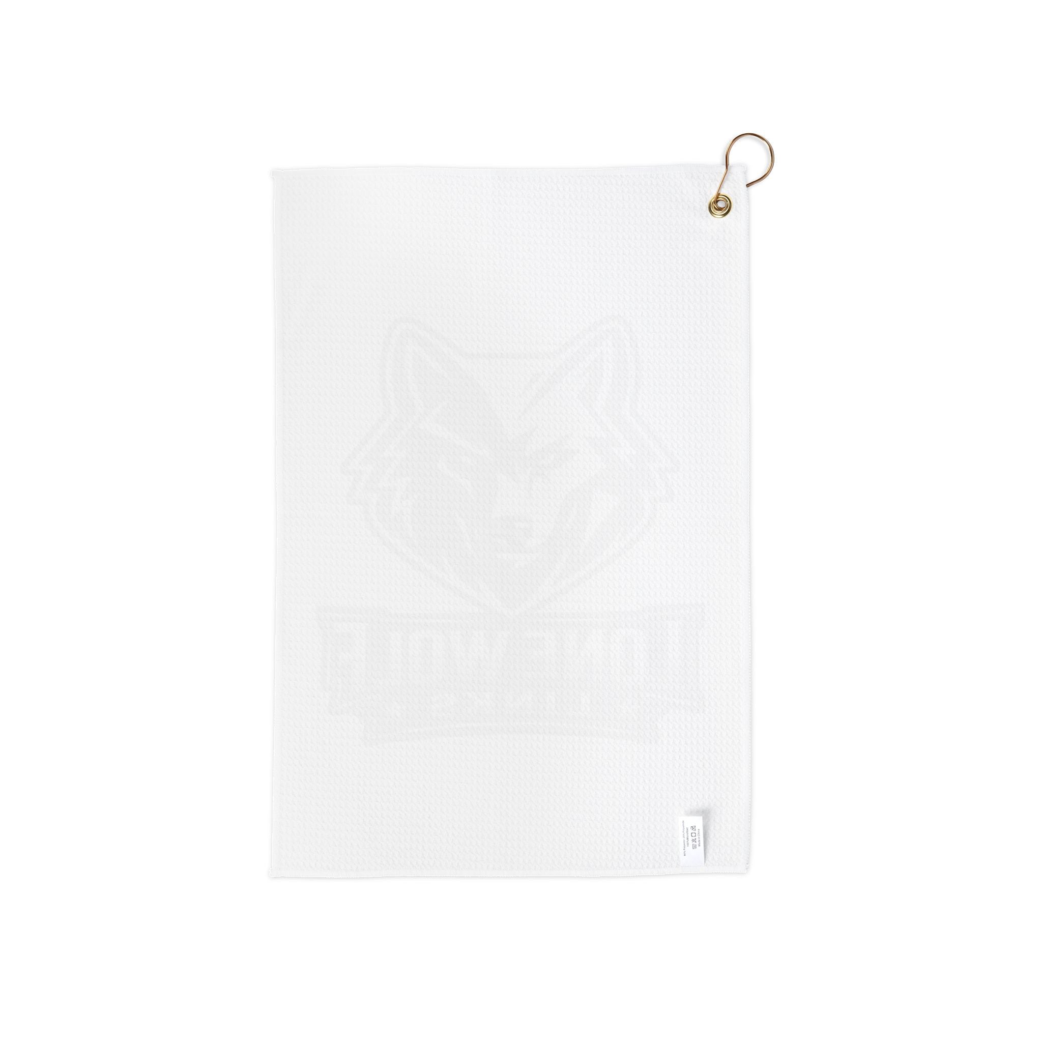 Lone Wolf Links Golf Towel – Embroidered Wolf Logo Cleaning Towel with Clip