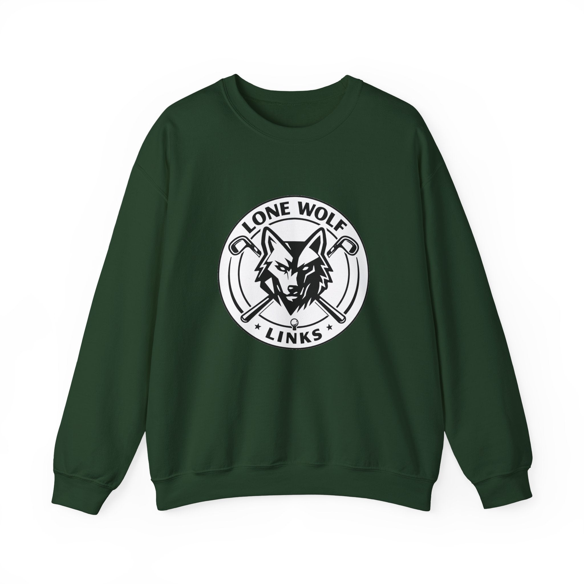 Lone Wolf Links Crewneck Sweatshirt - Unisex Golf Club Logo Pullover