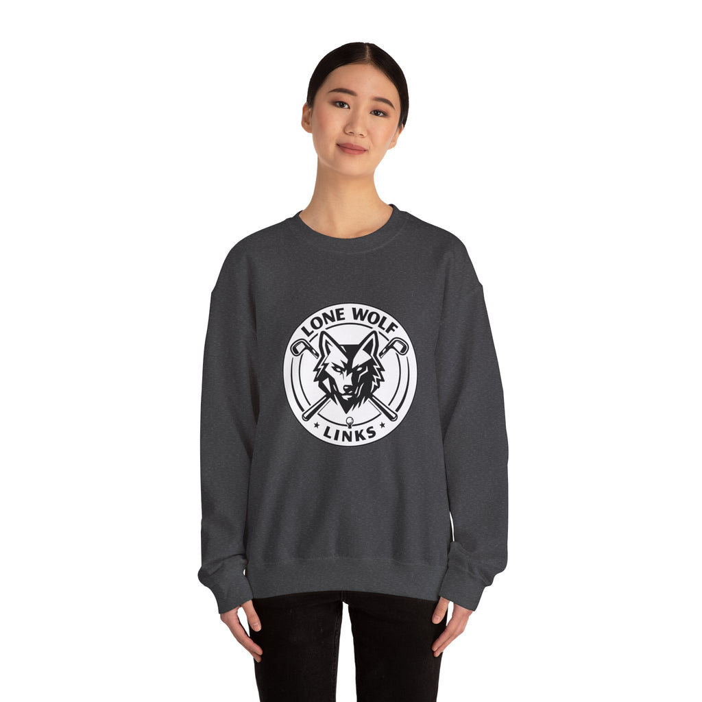 Lone Wolf Links Crewneck Sweatshirt - Unisex Golf Club Logo Pullover