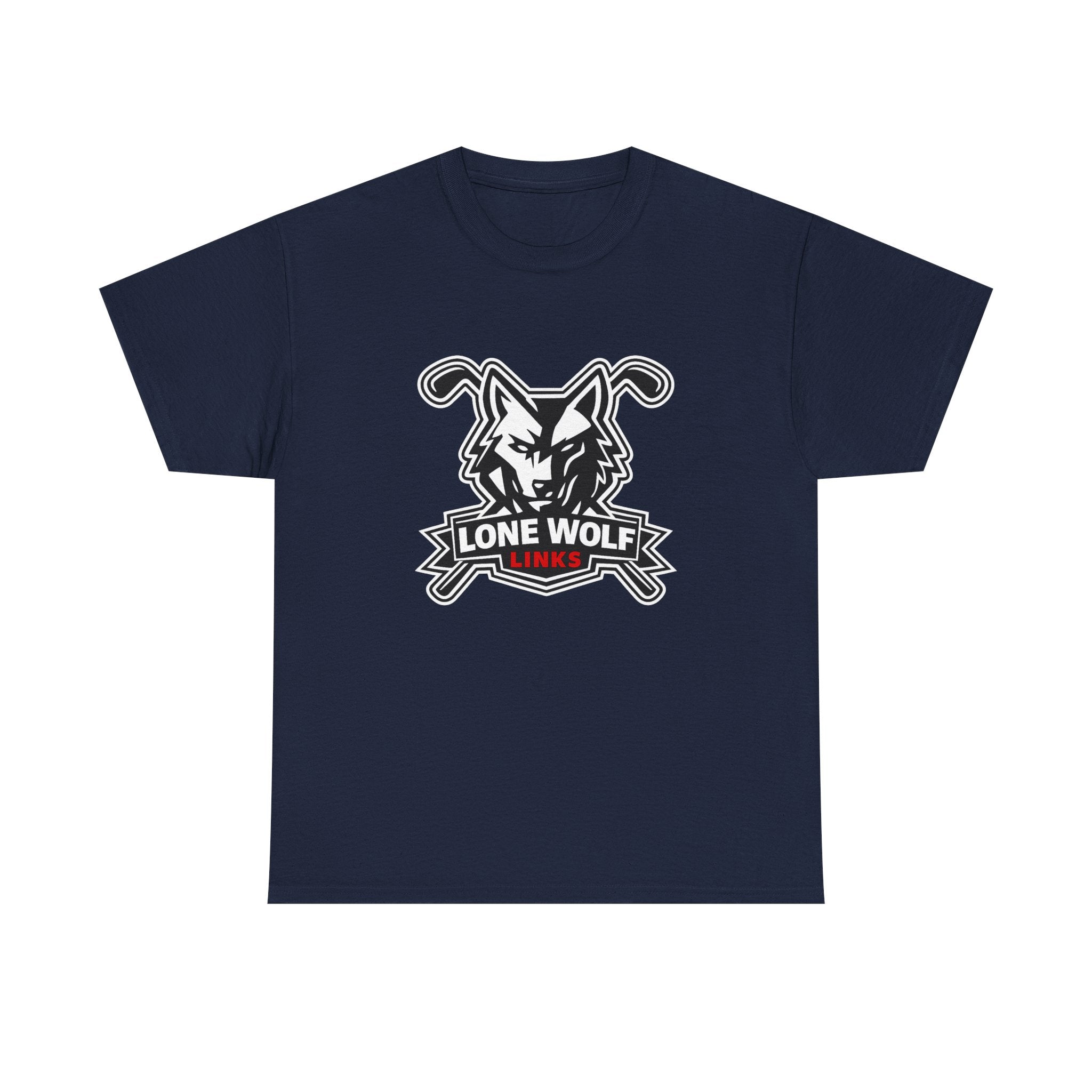 Lone Wolf Golf Unisex T-Shirt Dark Colors - 'Lone Wolf Links' Logo Tee
