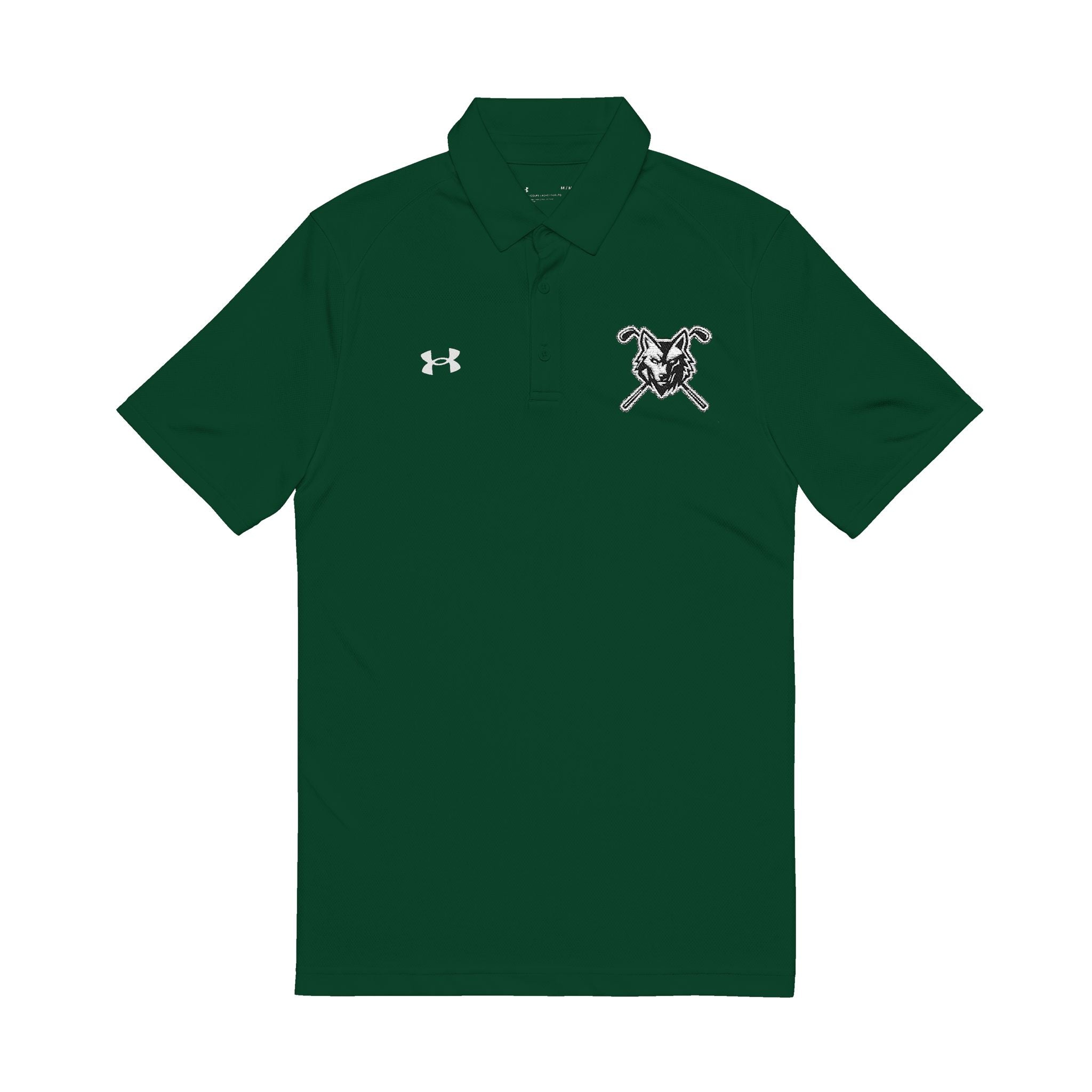 Embroidered Wolf & Crossed Clubs Polo - Men's Performance Polo