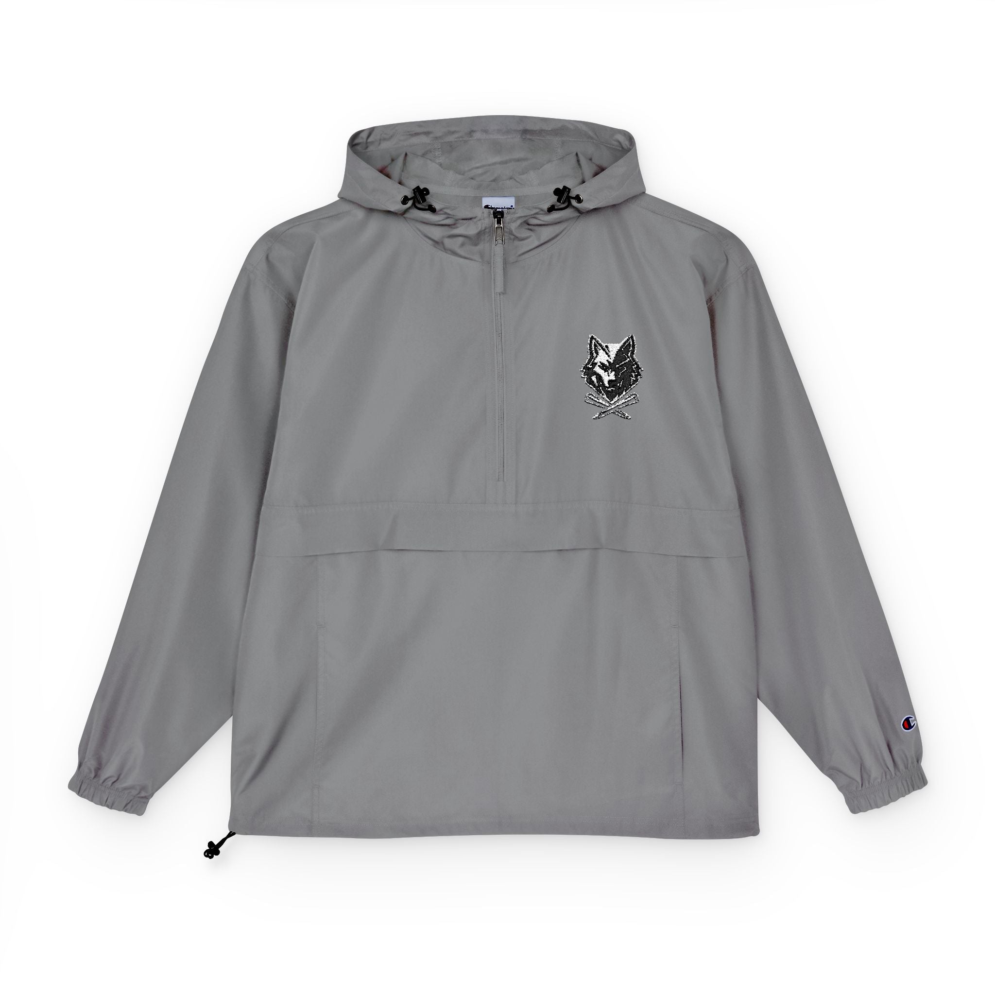 Champion Packable Anorak Jacket - Wolf with Crossed Tees