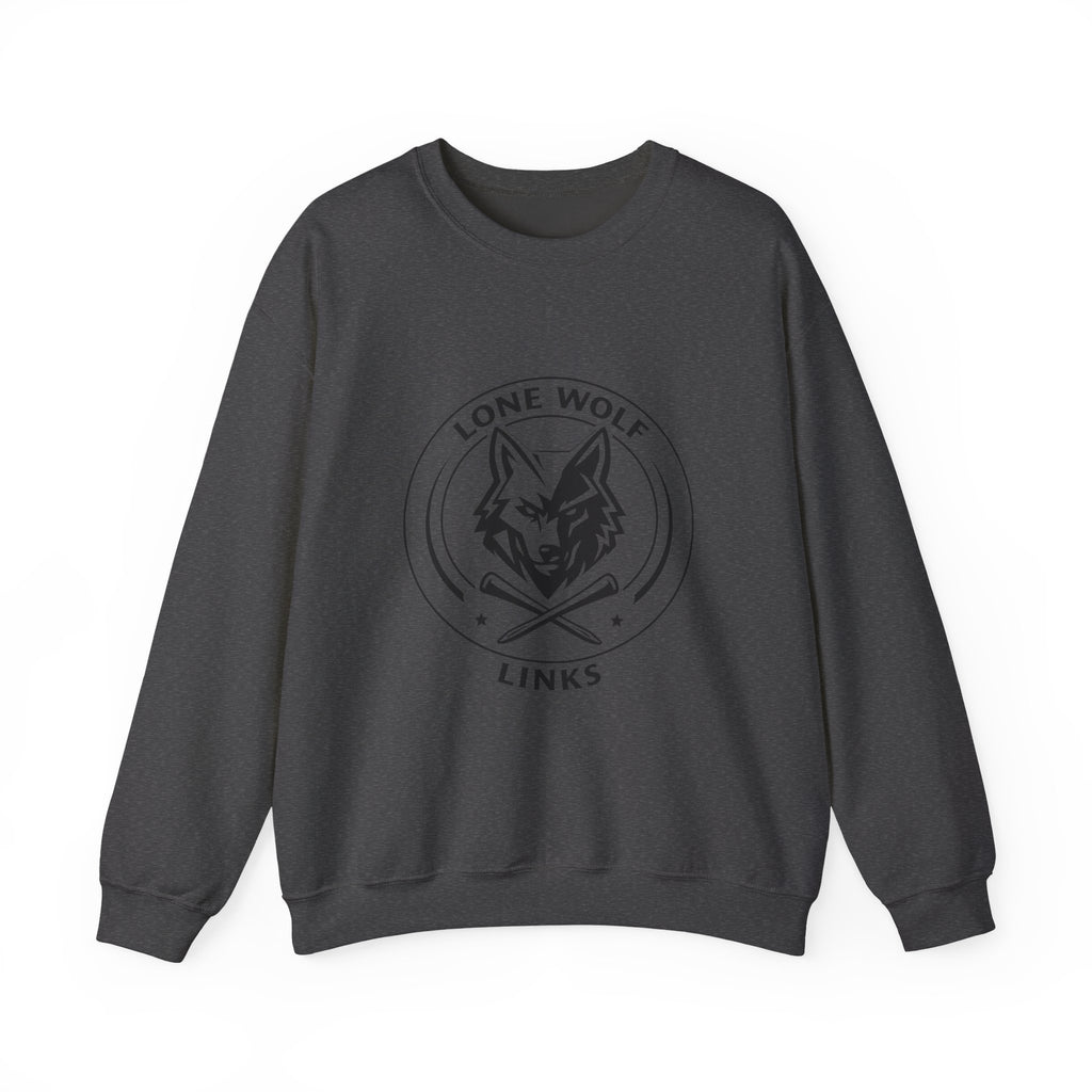 Lone Wolf Links Crewneck Sweatshirt - Unisex Golf Tee Logo Pullover