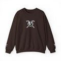 Crewneck Unisex Sweatshirt - Minimal Black Wolf Crossed Clubs Graphic