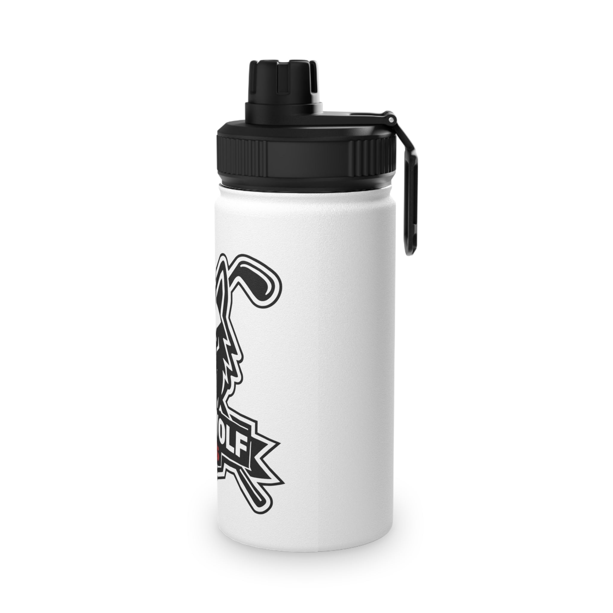 Lone Wolf Sports Stainless Steel Water Bottle - Insulated Athletic Bottle with Sports Lid