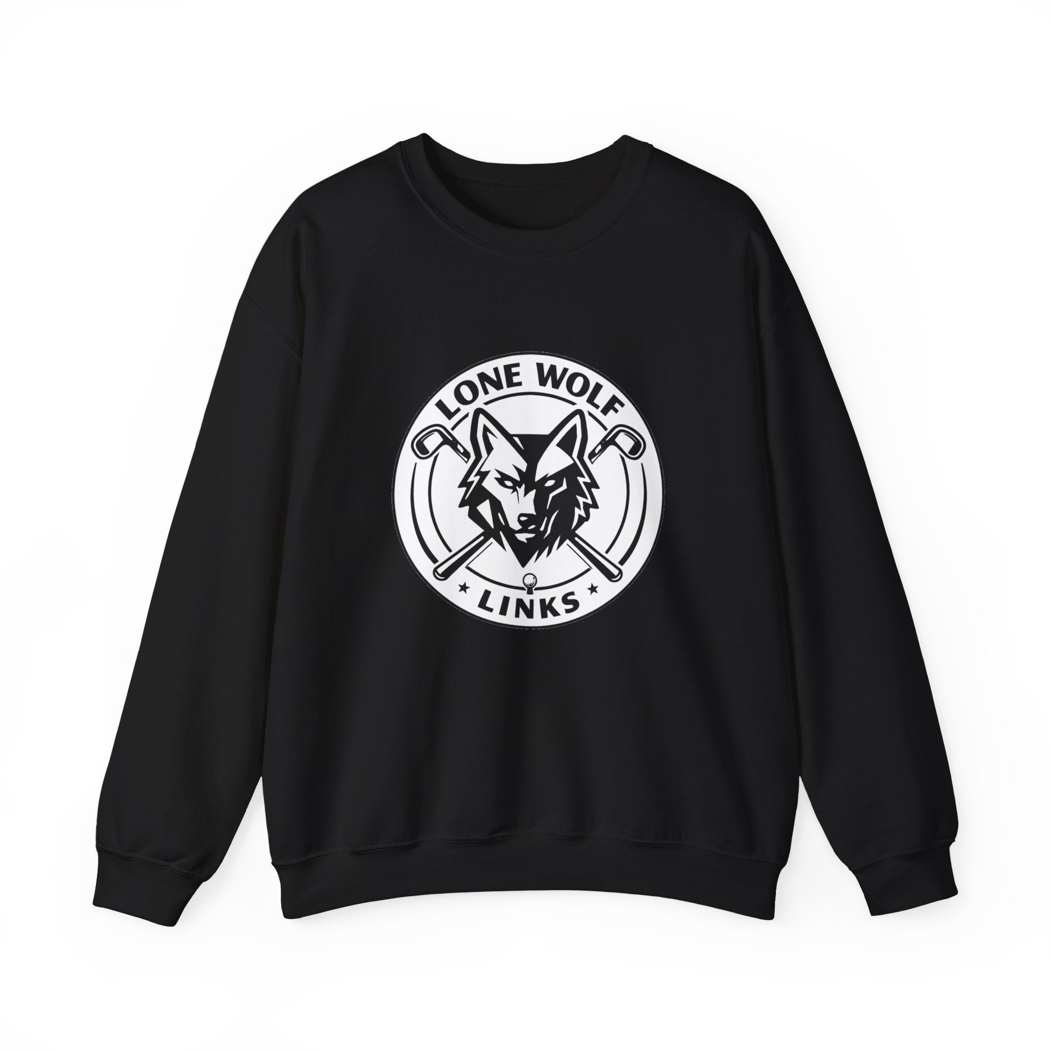 Lone Wolf Links Crewneck Sweatshirt - Unisex Golf Club Logo Pullover